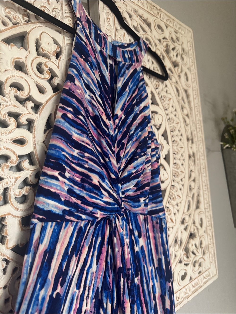 Eliza J Blue and Pink Abstract Maxi Dress - Picture 7 of 14